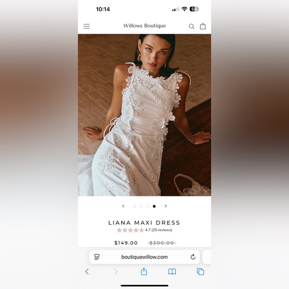 Elegant Cream Floral Maxi Dress - Picture 5 of 11